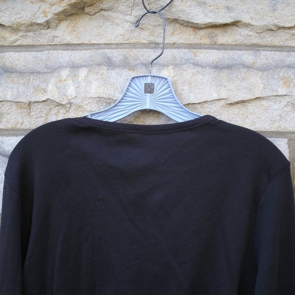 Bongo Black Cropped Long Sleeve Cat Shirt Size LG Junior - Picture 5 of 12